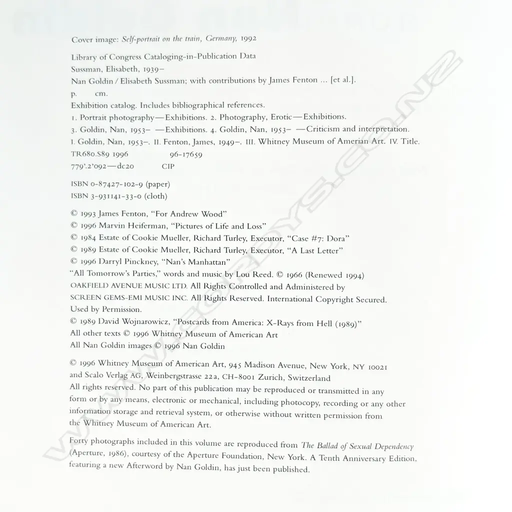 NAN GOLDIN: I'LL BE YOUR MIRROR Image 1++